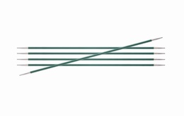 KnitPro Zings DPN Knitting Needles 20cm- Jade 3mm