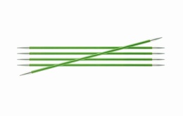 KnitPro Zings DPN Knitting Needles 20cm- Chrysolite 3.5mm