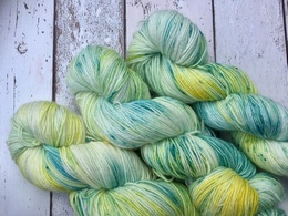 Hand Dyed By Sally 4 Ply BFL Walk in the Spring Woods