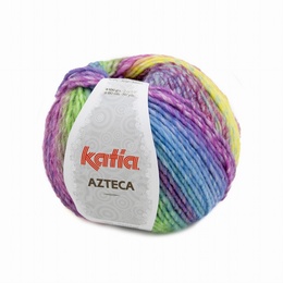 Katia Azteca Yarn 7871 -  Orange-Fuchsia-Green-Blue-Lilac