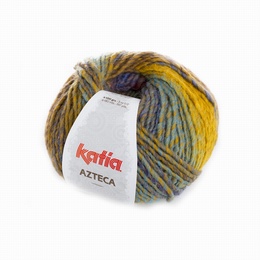 Katia Azteca Yarn 7866 Green-Mustard-Rust-Blue-Brown