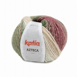 Katia Azteca Yarn 7875 off white-Green-Rose-Brown