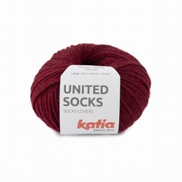Katia United Socks Burgundy Red 16